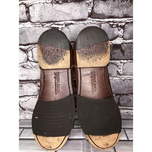 Kirkland Signature Brown Leather Penny Loafers Moc Toe Slip On Shoes Men Sz 10D - Picture 15 of 16